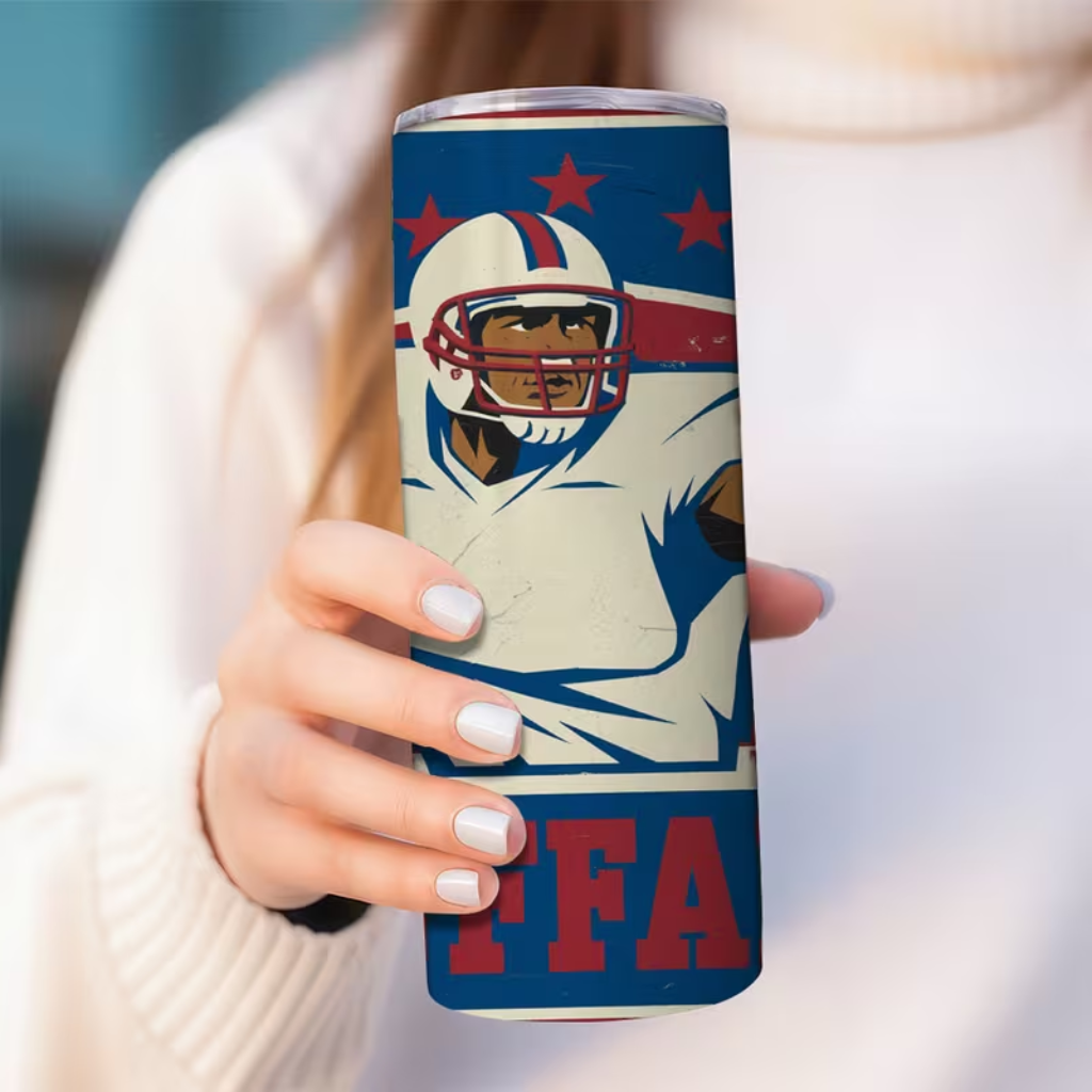 Buffalo Bills Football Team Themed 20oz Insulated Stainless Steel Tumbler For Fans
