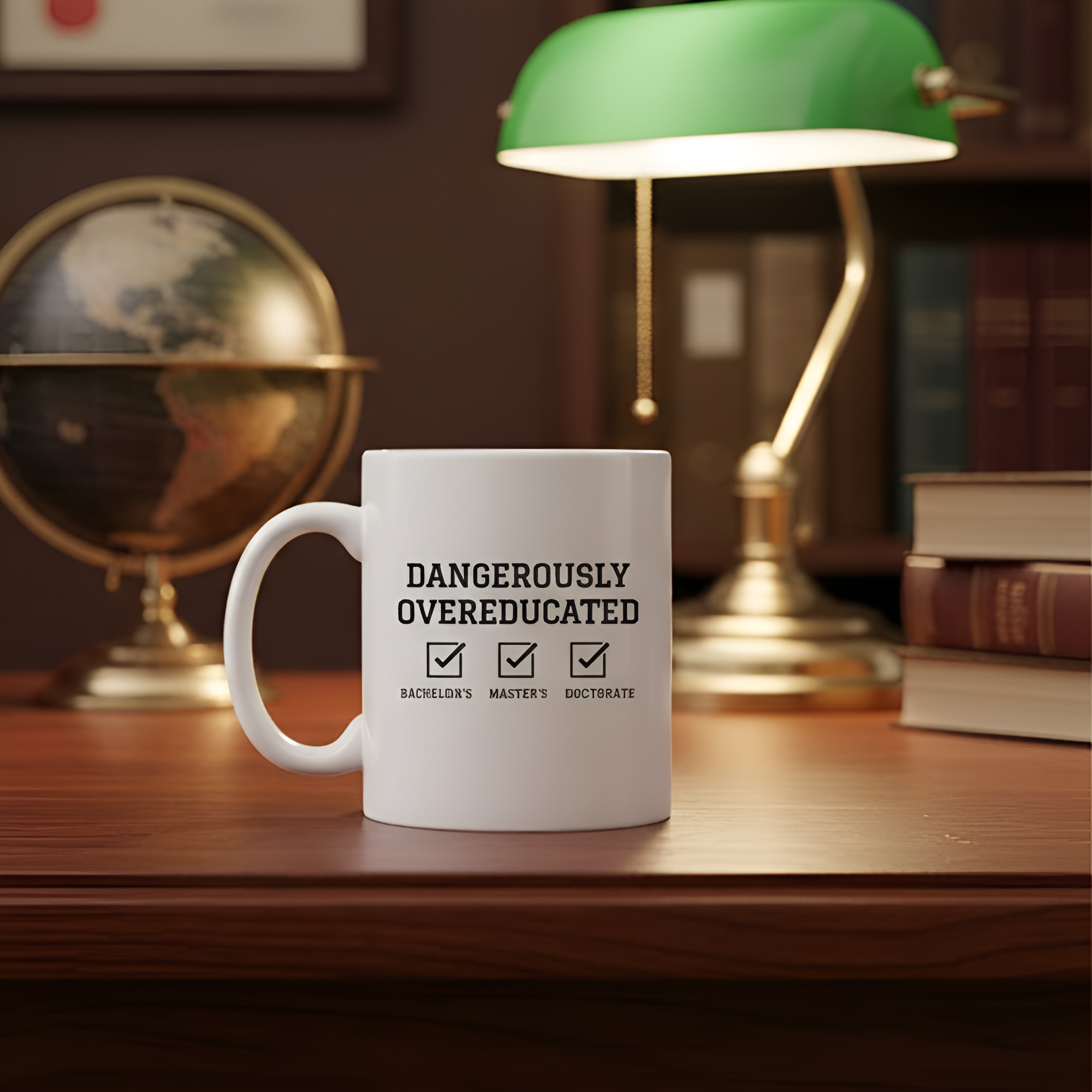 11 oz Ceramic Dangerously Overeducated Doctor Graduation Coffee Mug