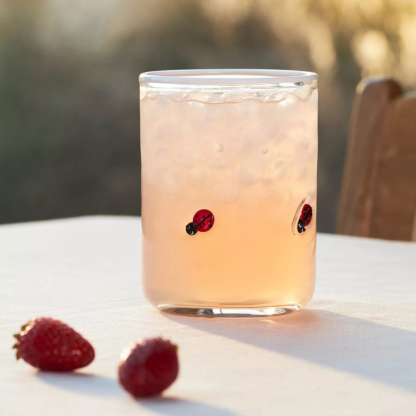 Embossed Glass Tumbler-Mineral Mug