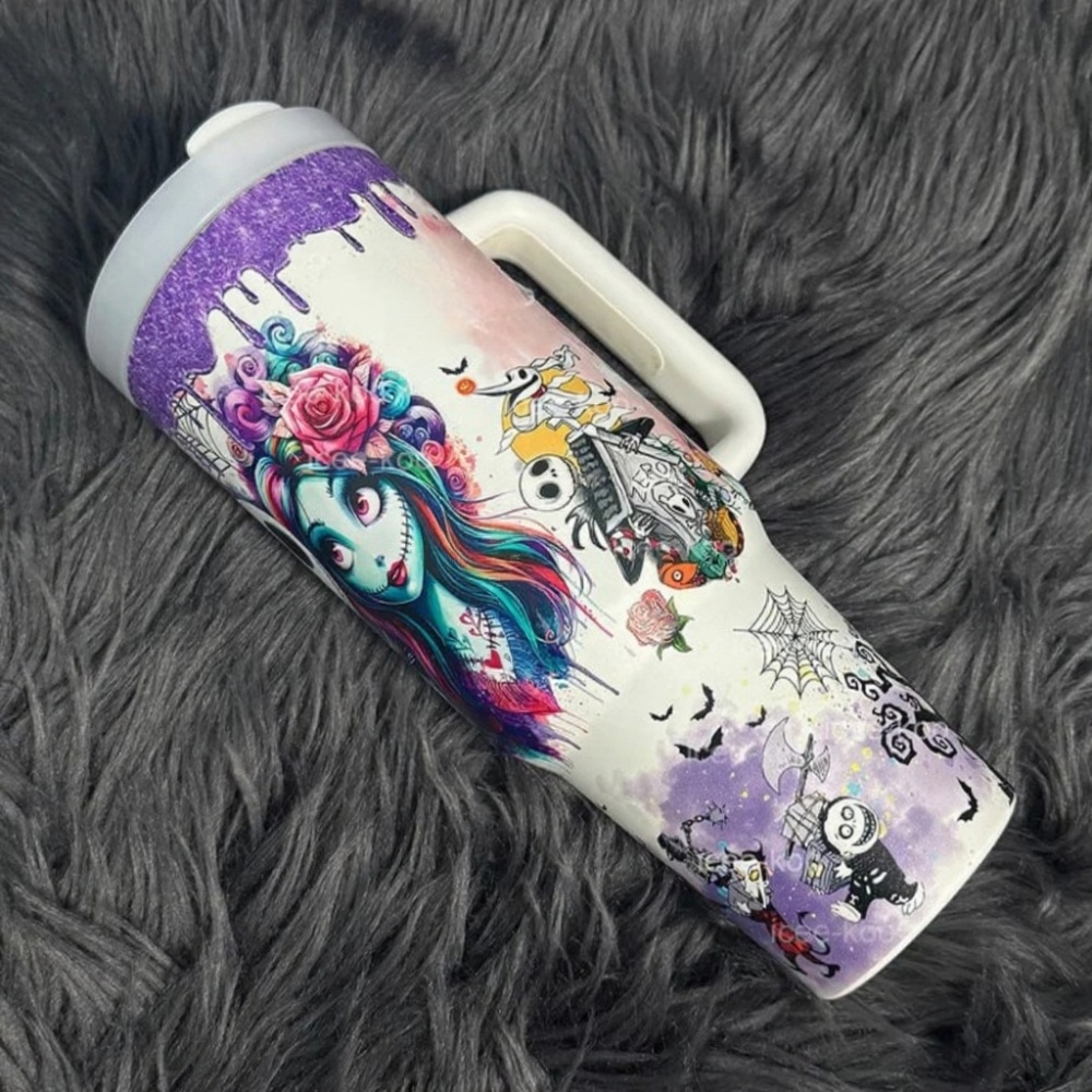 40 Oz Sally X Jack Skellington Tumbler