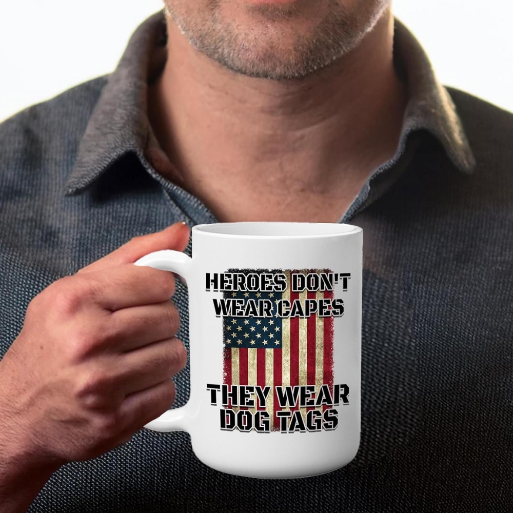 Military Veteran Coffee Mug USA Flag Home of The Free Because Of The few Cup Gift For Marine Navy Army Air Force