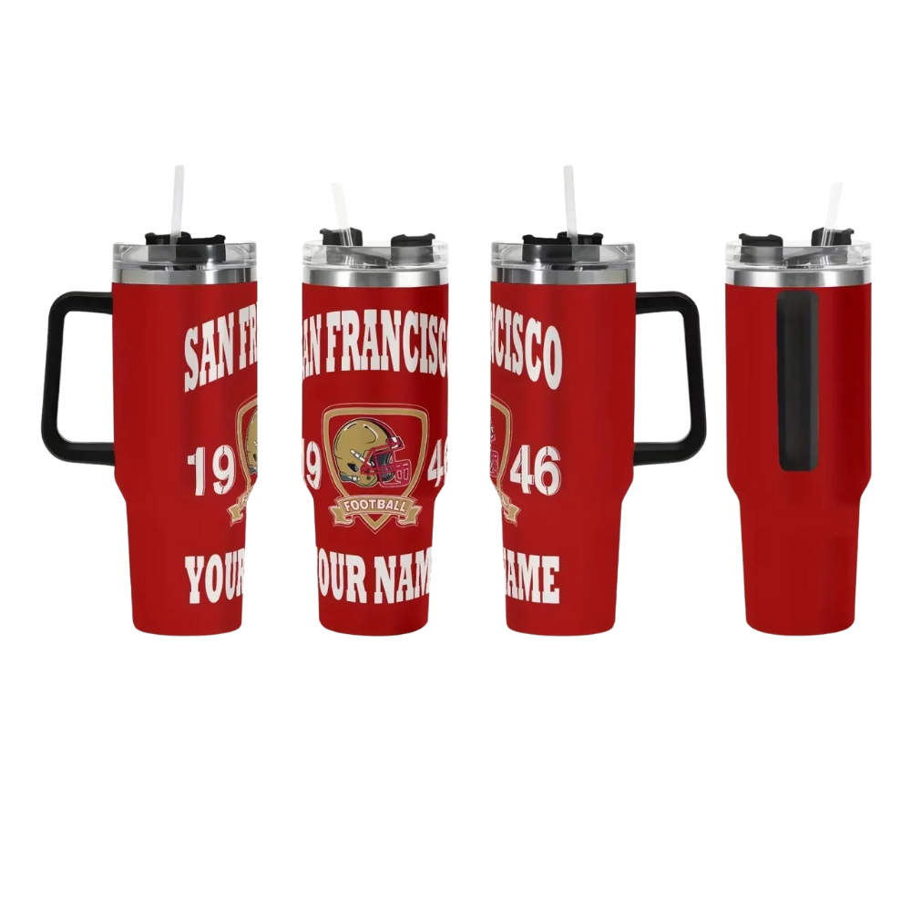 San Francisco 49ers Custom Name Travel Cup