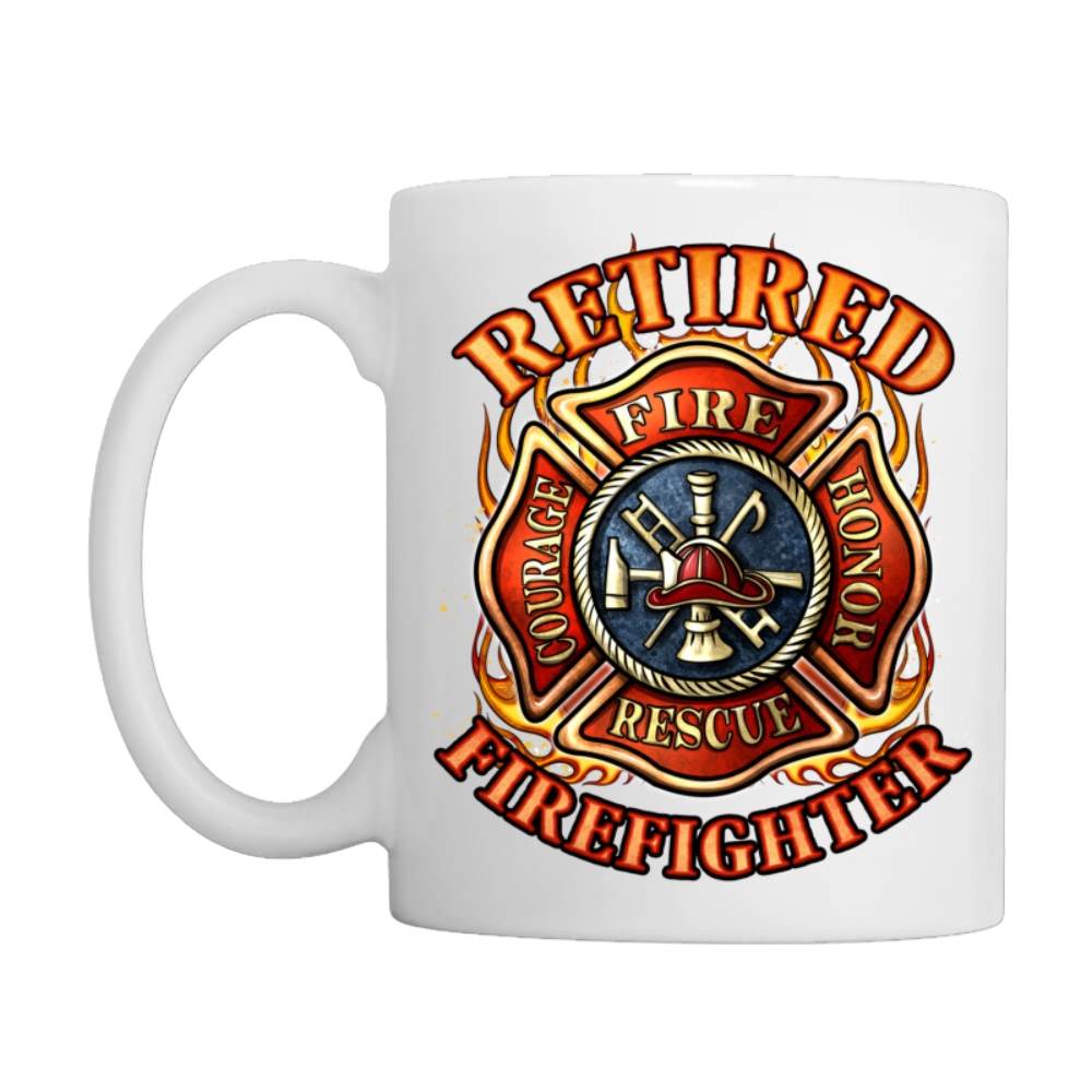 retired firefighter gift fireman retirement party gift long sleeve t s Coffee Mug