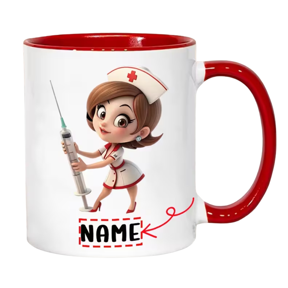 Custom Nurse Mug 1pc (11OZ) - Custom Ceramic Mug with Cute Nurse