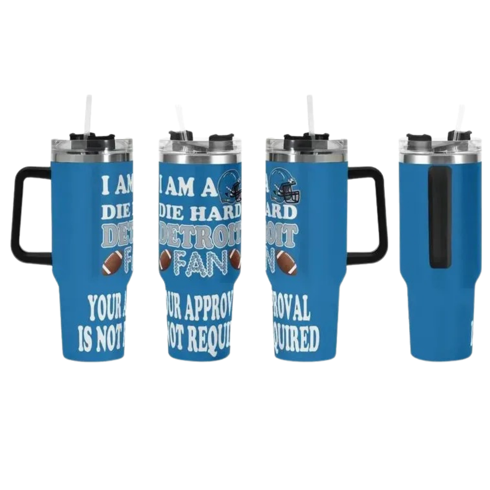 Detroit Lions Quote Football Printed Tumbler