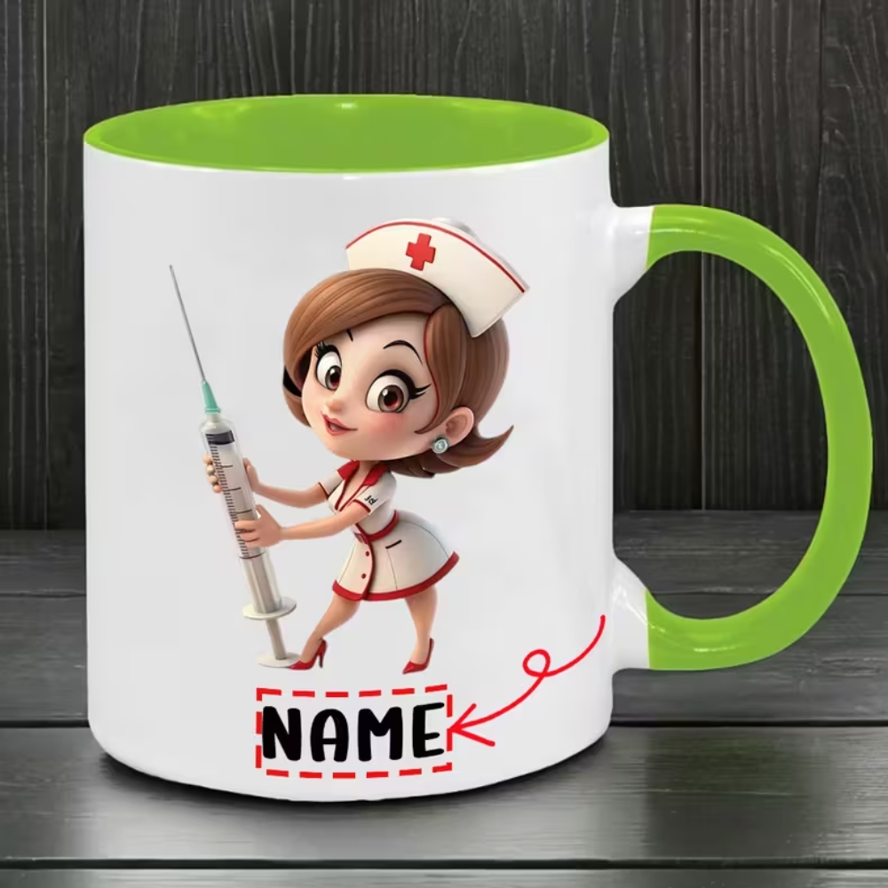 Custom Nurse Mug 1pc (11OZ) - Custom Ceramic Mug with Cute Nurse