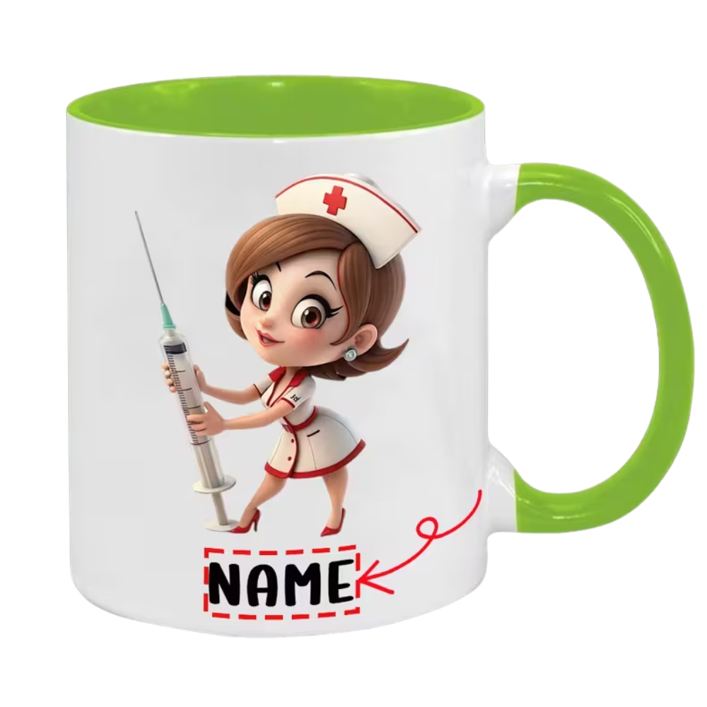 Custom Nurse Mug 1pc (11OZ) - Custom Ceramic Mug with Cute Nurse
