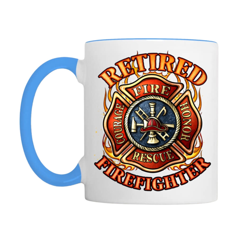 retired firefighter gift fireman retirement party gift long sleeve t s Coffee Mug