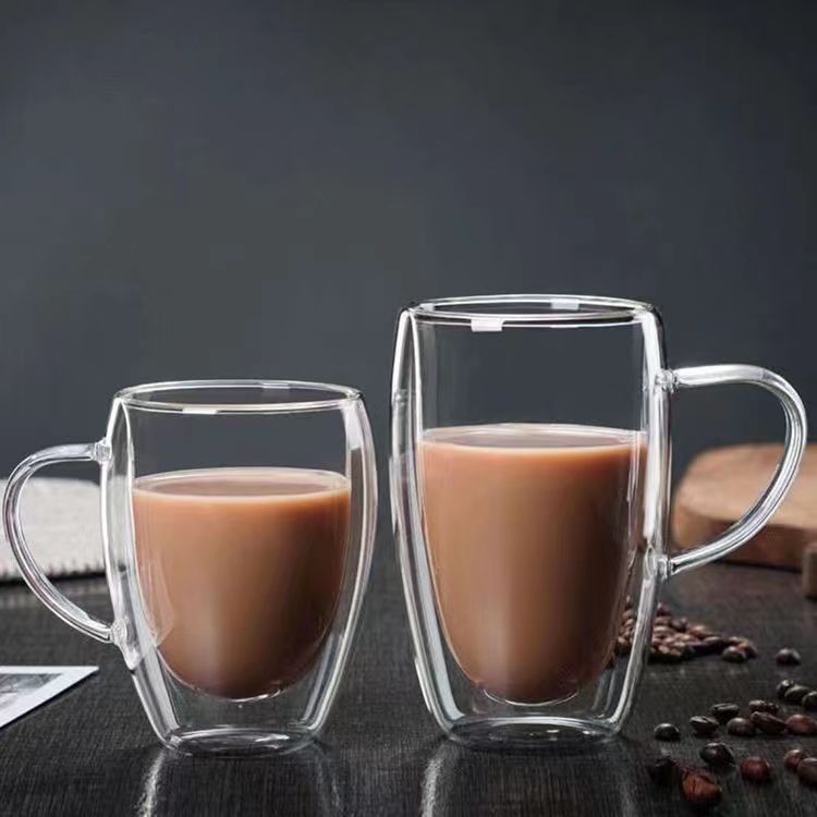 Double-Wall Glass Coffee Mug Set