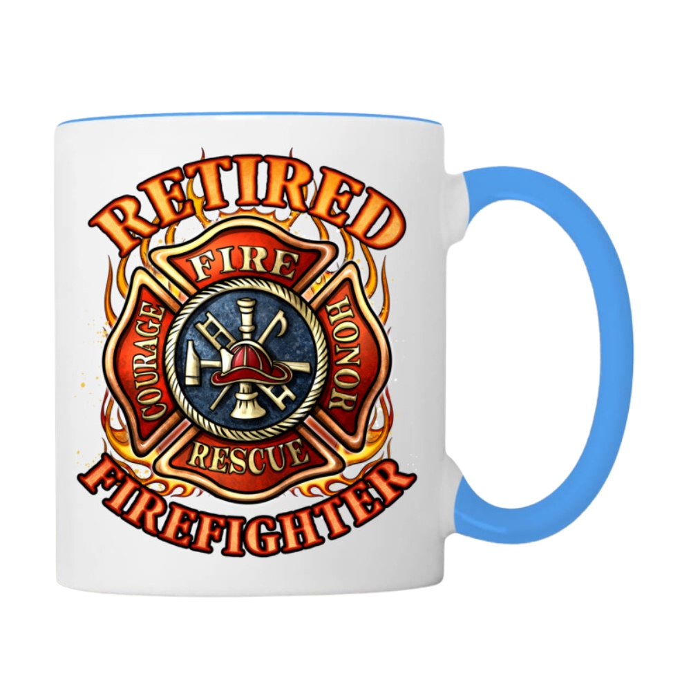 retired firefighter gift fireman retirement party gift long sleeve t s Coffee Mug