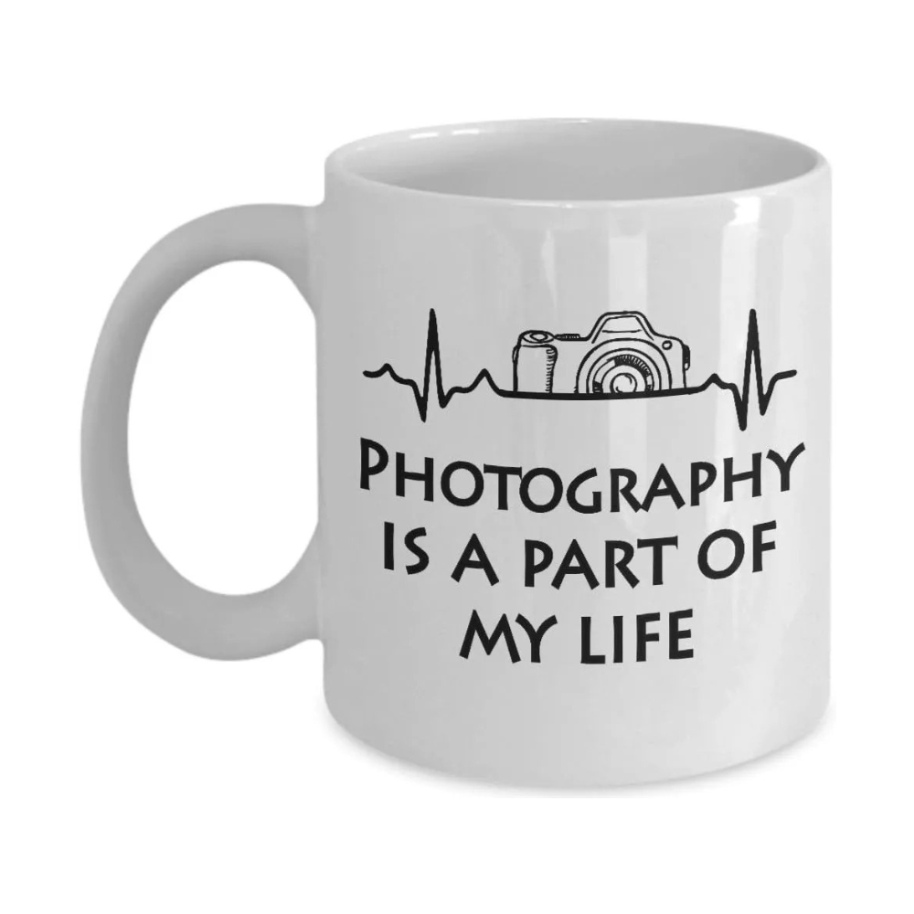 Photography Is Part Of My Life Text Printed Ceramic Coffee Cup