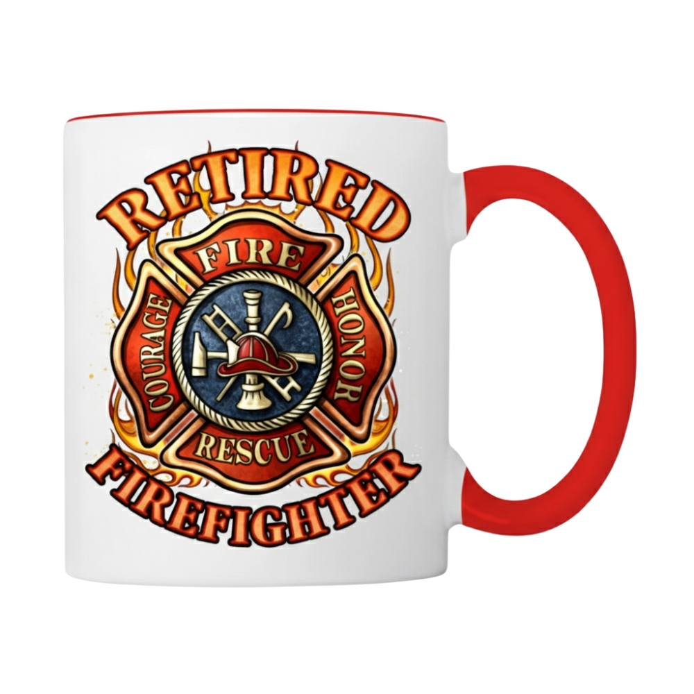 retired firefighter gift fireman retirement party gift long sleeve t s Coffee Mug