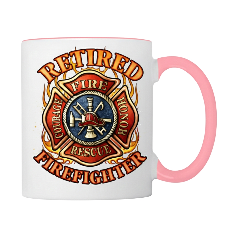 retired firefighter gift fireman retirement party gift long sleeve t s Coffee Mug
