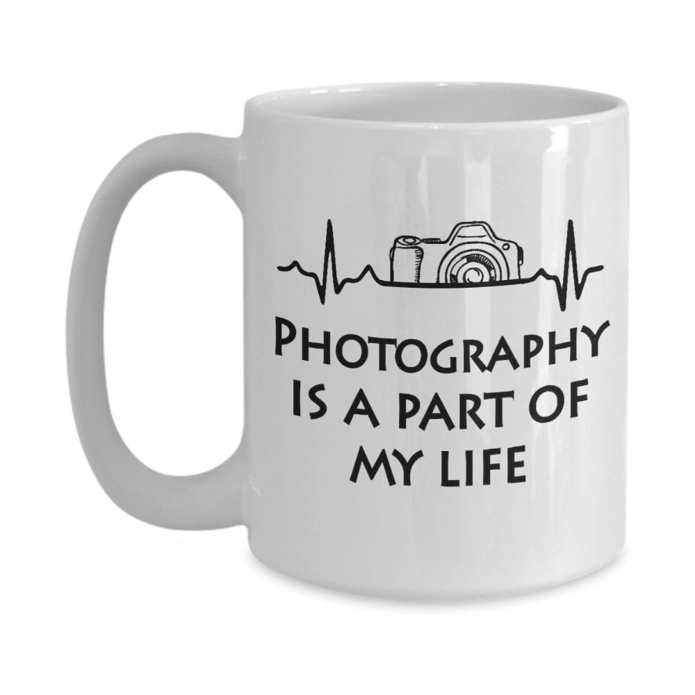 Photography Is Part Of My Life Text Printed Ceramic Coffee Cup