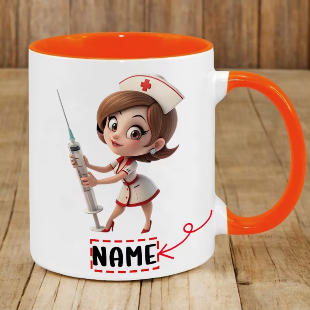 Custom Nurse Mug 1pc (11OZ) - Custom Ceramic Mug with Cute Nurse