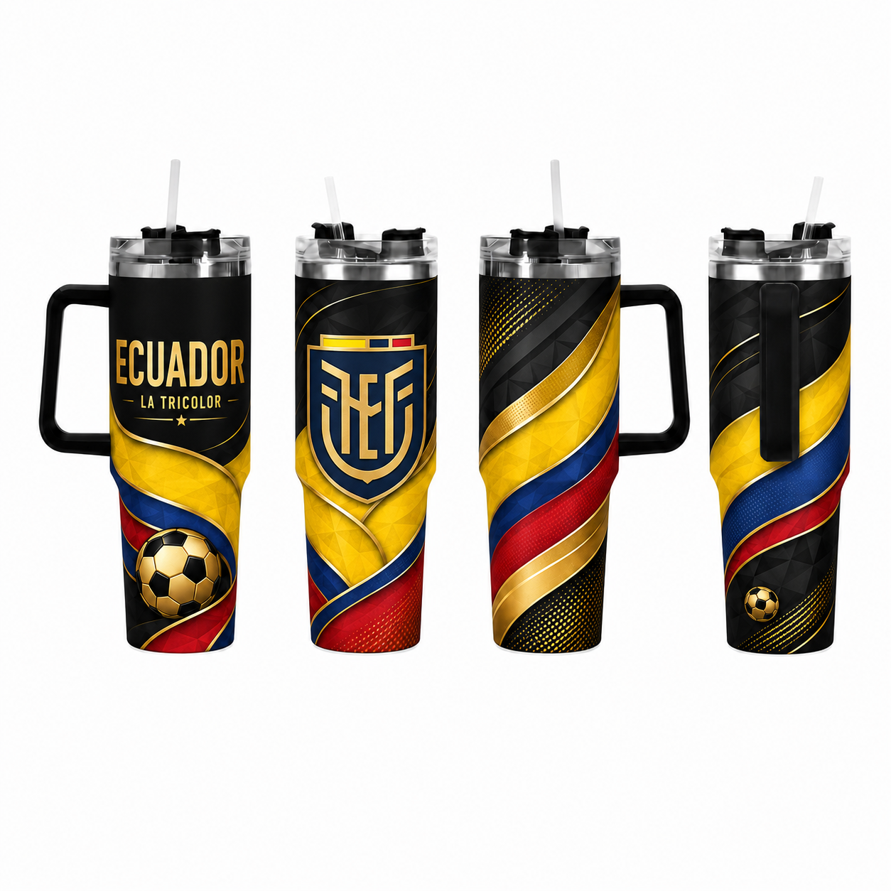 FIFA 2026 Ecuador Football Sports All Over Printed 40oz Tumbler With Straw And Lid