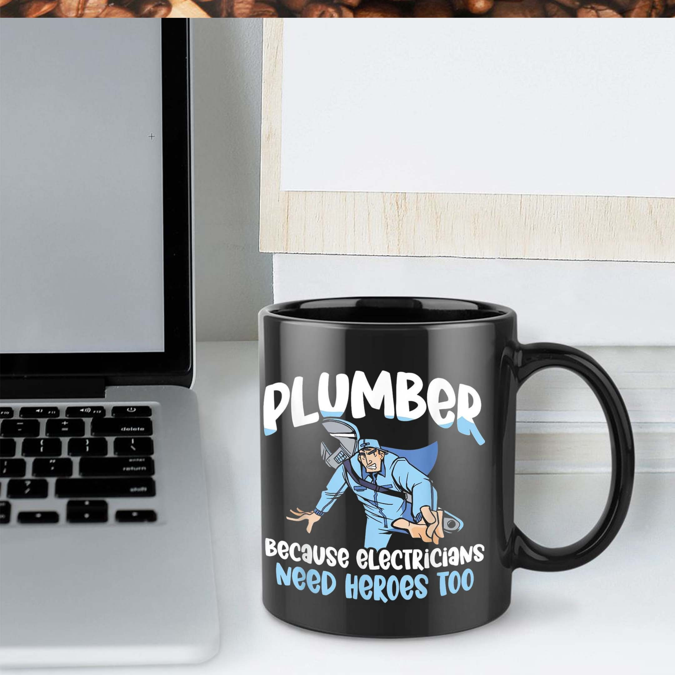 1pc Funny Plumber Hero Ceramic Mug 11oz