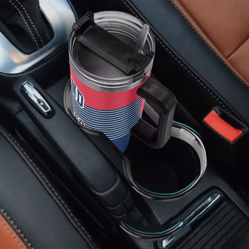custom stainless steel cup 1pc personalized name suitable for cold drinks vacuum insulation with straw and handle sports fitness and travel school work travel mothers day fathers day for fans 3