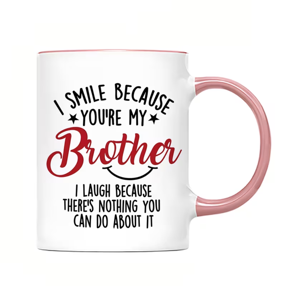  Tea Cup for Brother, Unique Gift for Christmas, Halloween, Thanksgiving, Birthday, Valentines Day - Humorous Present for Coffee Lovers