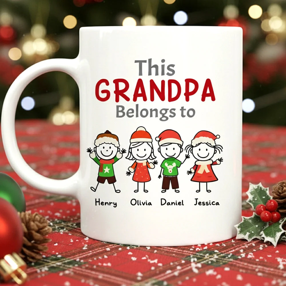 This Grandpa/Grandma Belongs To - Personalized Custom Mug