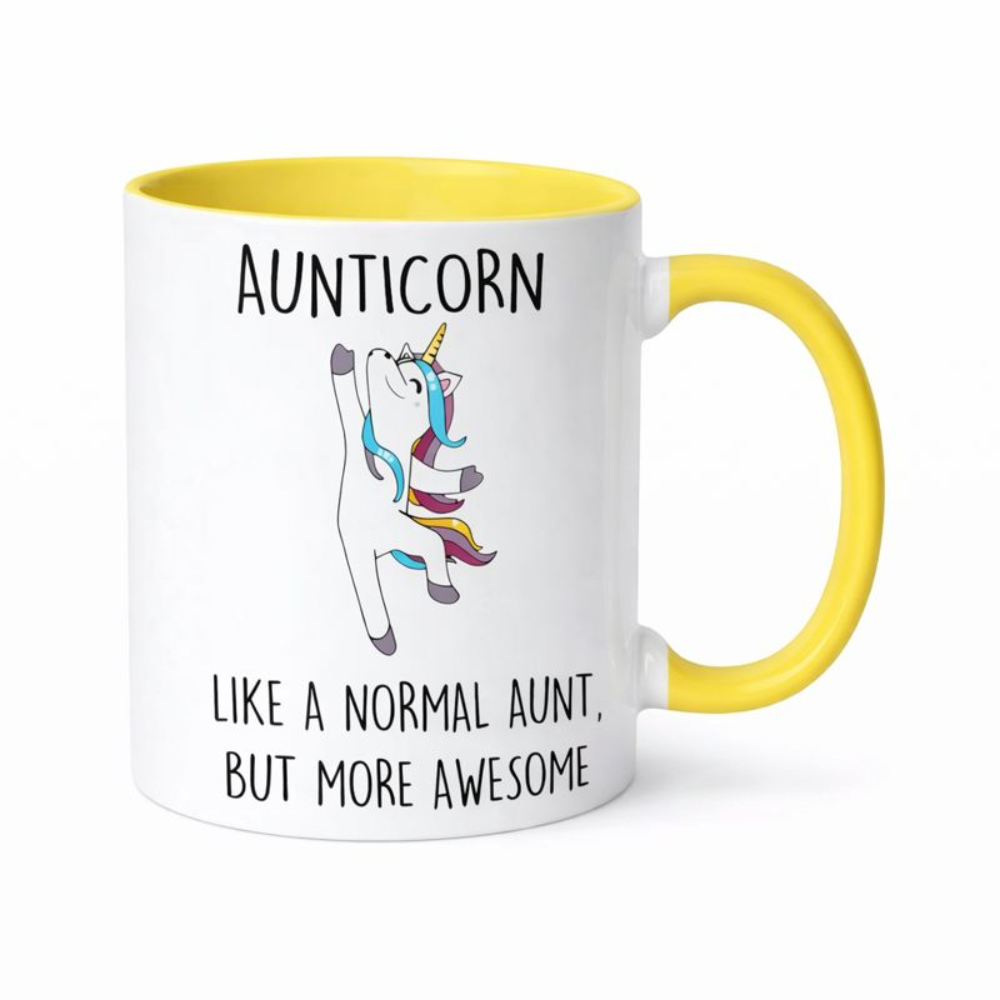 11 oz Ceramic Aunticorn Unicorn Coffee Mug Fun Gift Drinkware 1pc