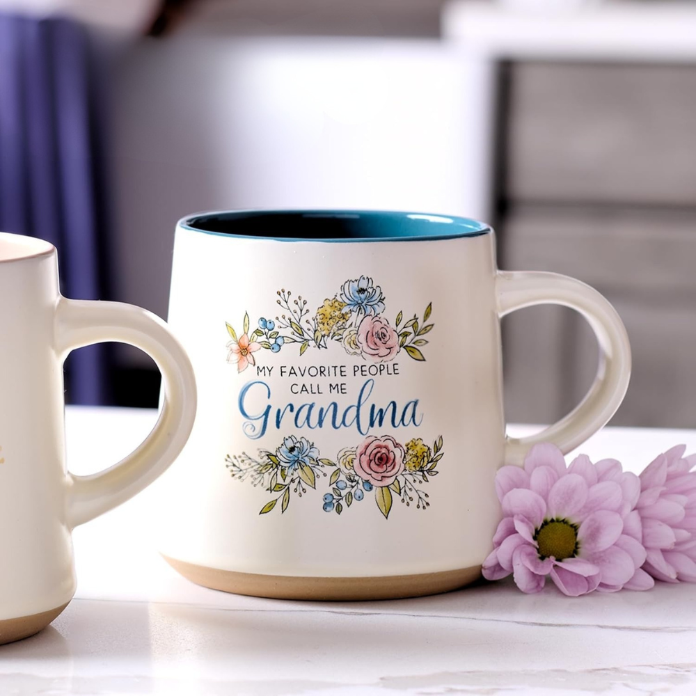 My Favorite People Call Me Grandma Clay Base Ceramic Coffee Mug