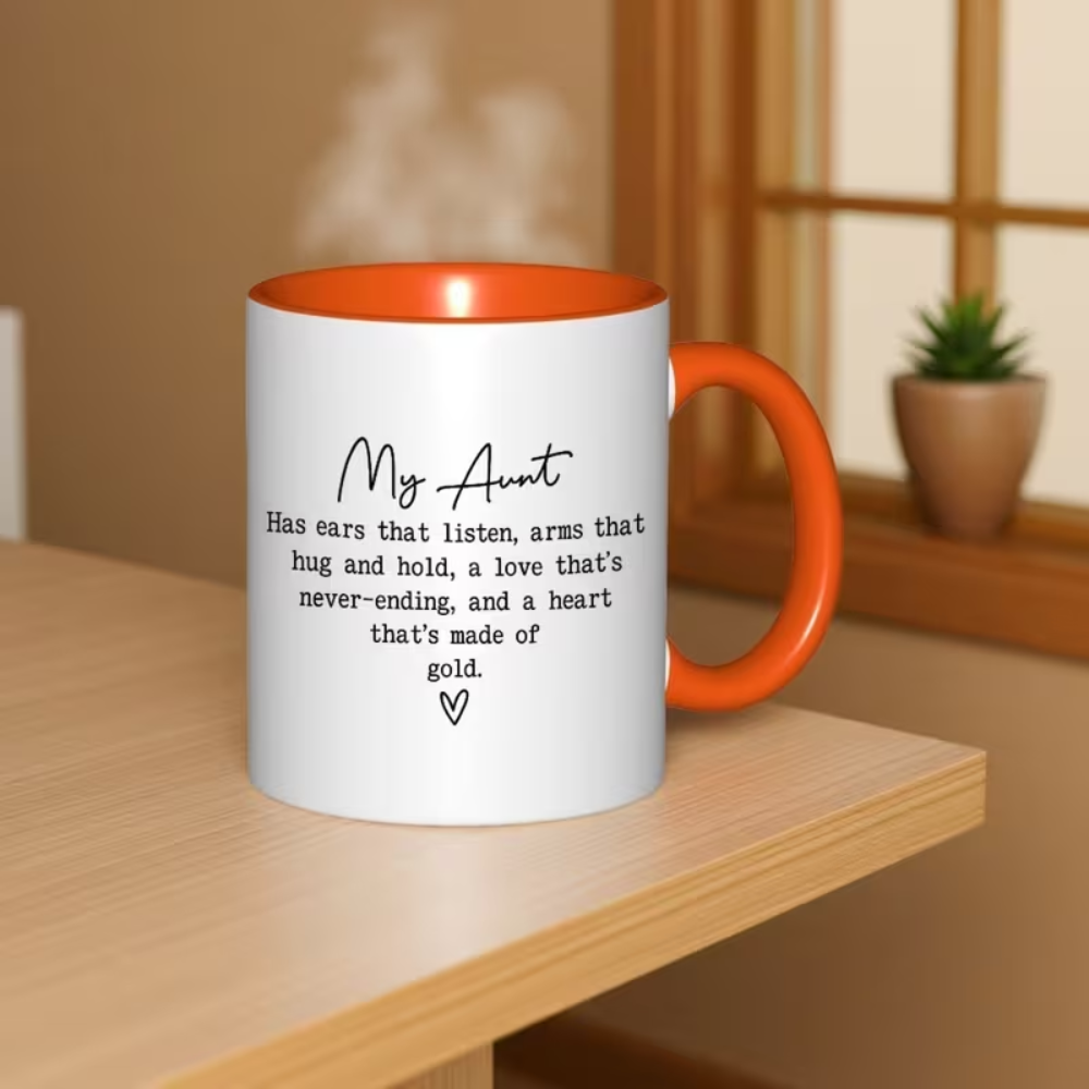 11 oz Ceramic Cherished Auntie Coffee Mug Sentimental Drinkware