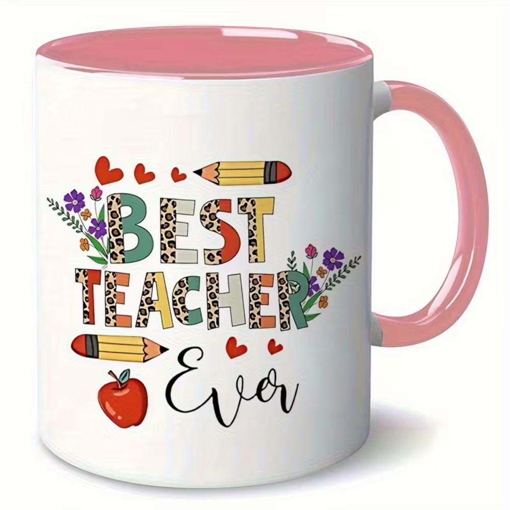 1pc, 11oz Teacher Gifts, Best Teacher Ever Coffee Mug