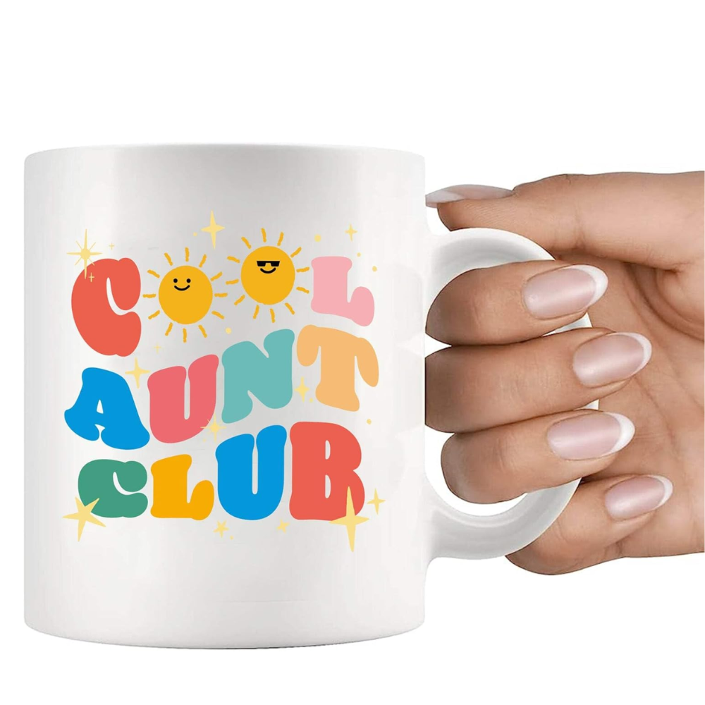 11 oz Ceramic Cool Aunt Club Coffee Mug Aunt Drinkware