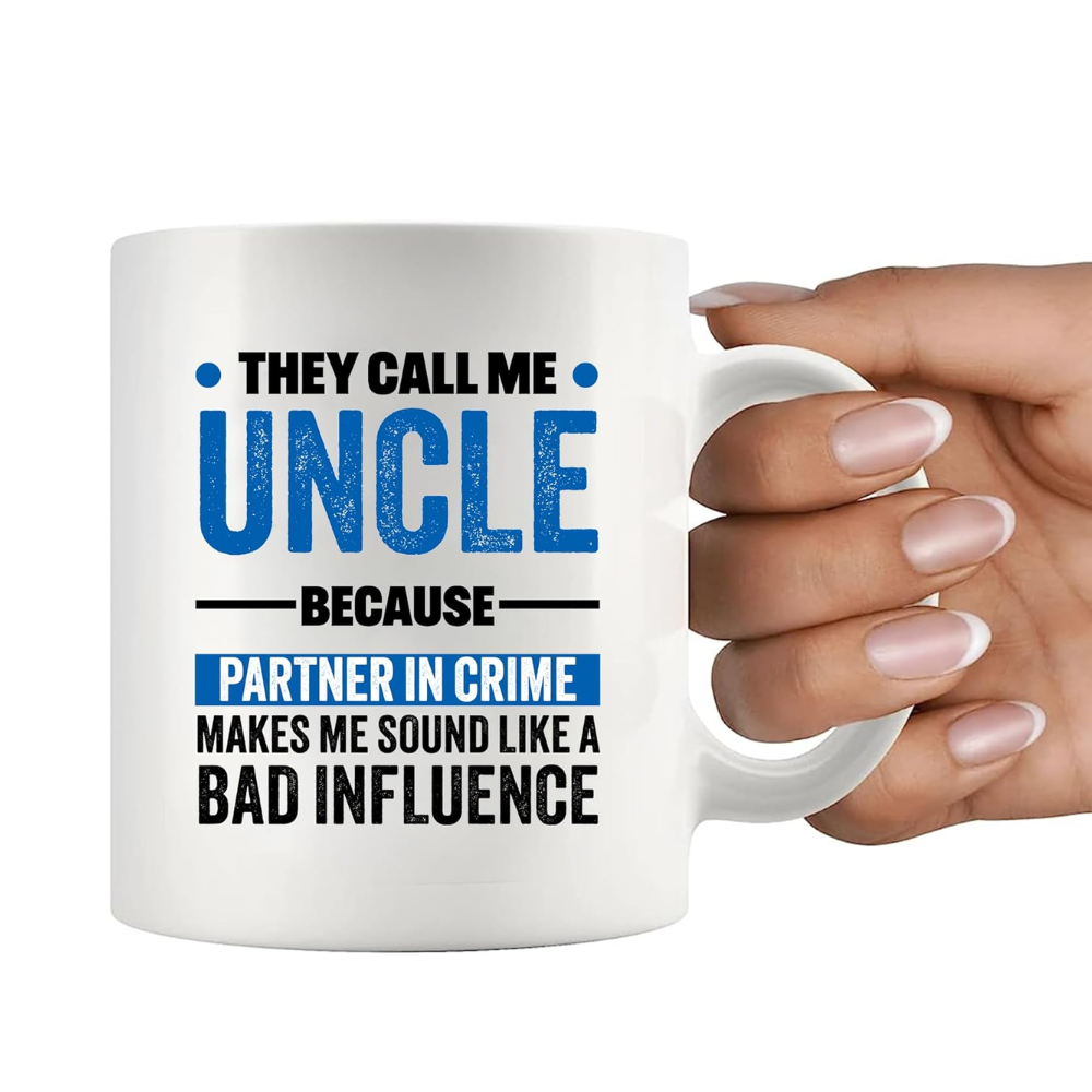 11 oz Ceramic Uncle Partner in Crime Coffee Mug Novelty Drinkware