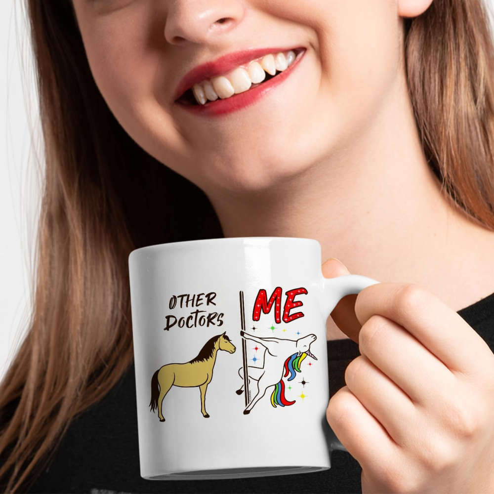 Ceramic Funny Doctor Unicorn Coffee Mug Novelty Drinkware
