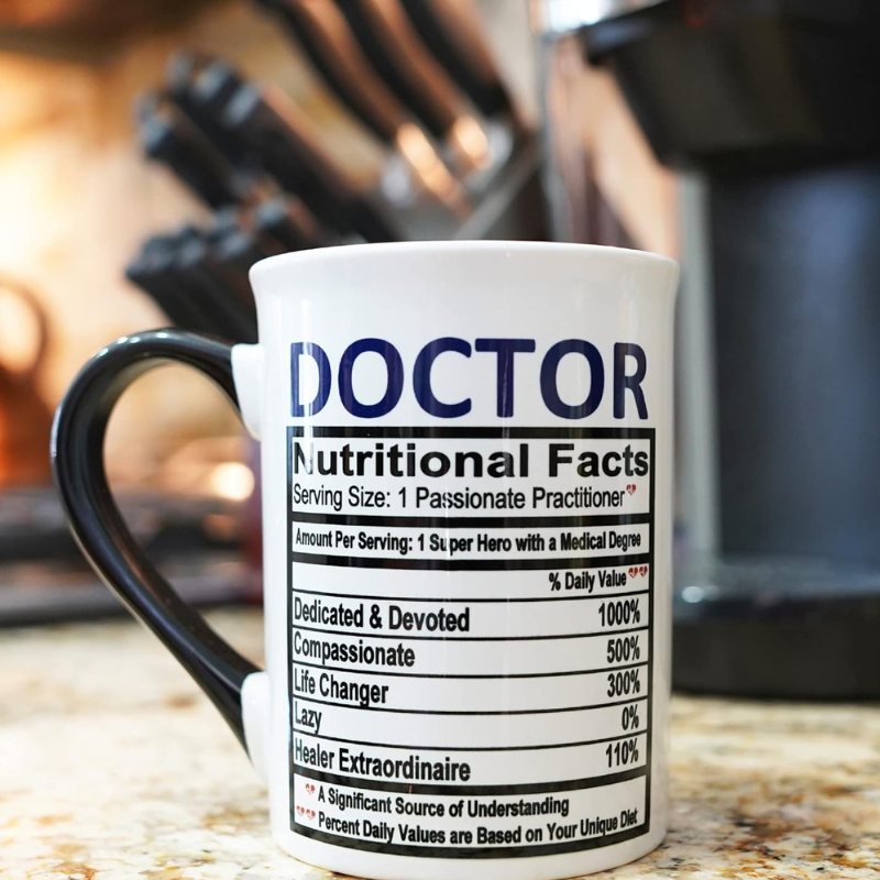 Large 16 Oz Medical Coffee Mug White Ceramic Appreciation Gift for Doctor Nurse Dental and Healthcare Workers