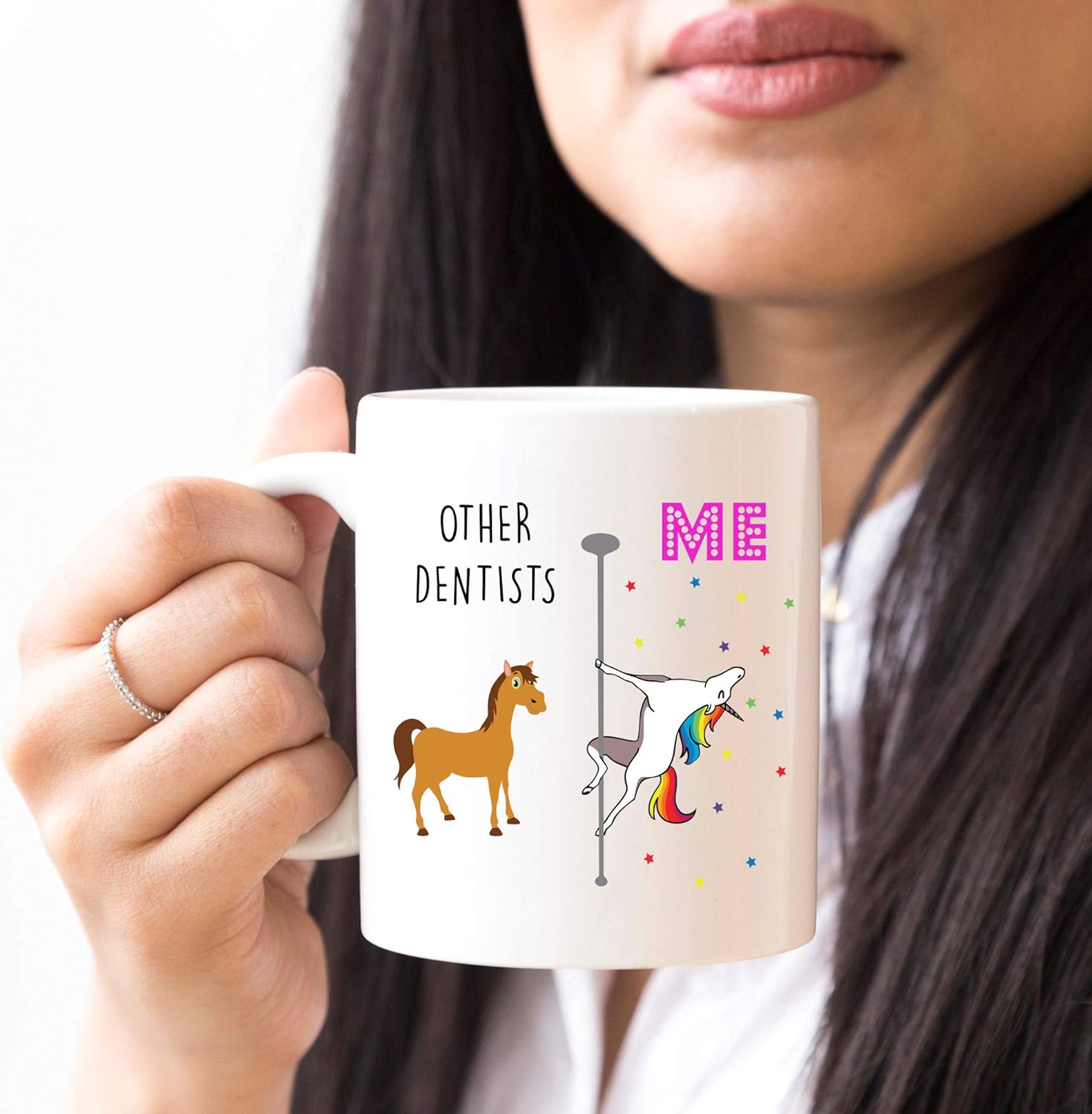 Unicorn Theme Dentist Coffee Mug Cute Dental Gift for Women Dentist Mug 11 Oz