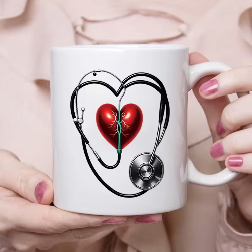 [Copy]Ceramic Medical Theme Coffee Mug Doctor Nurse Pattern Drinkware