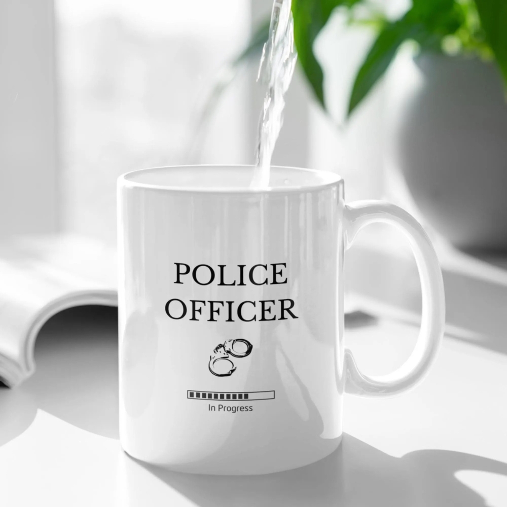 Police Officer Mug, Funny Future Police Officer Gift, Police Officer In Progress Mug