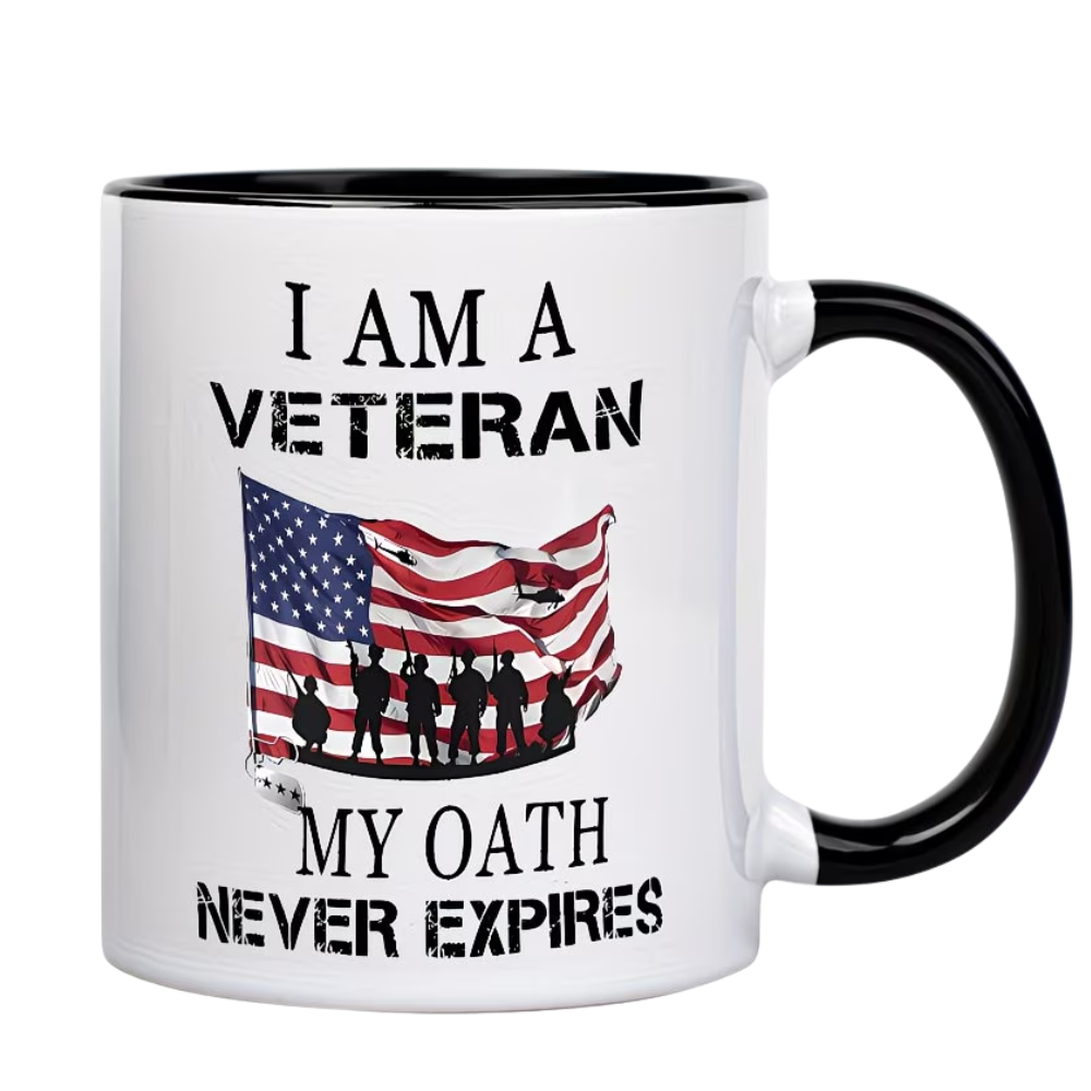 1pc, 11oz Ceramic Coffee Mug - Perfect Gift for Veterans, Grandpa, Office Use