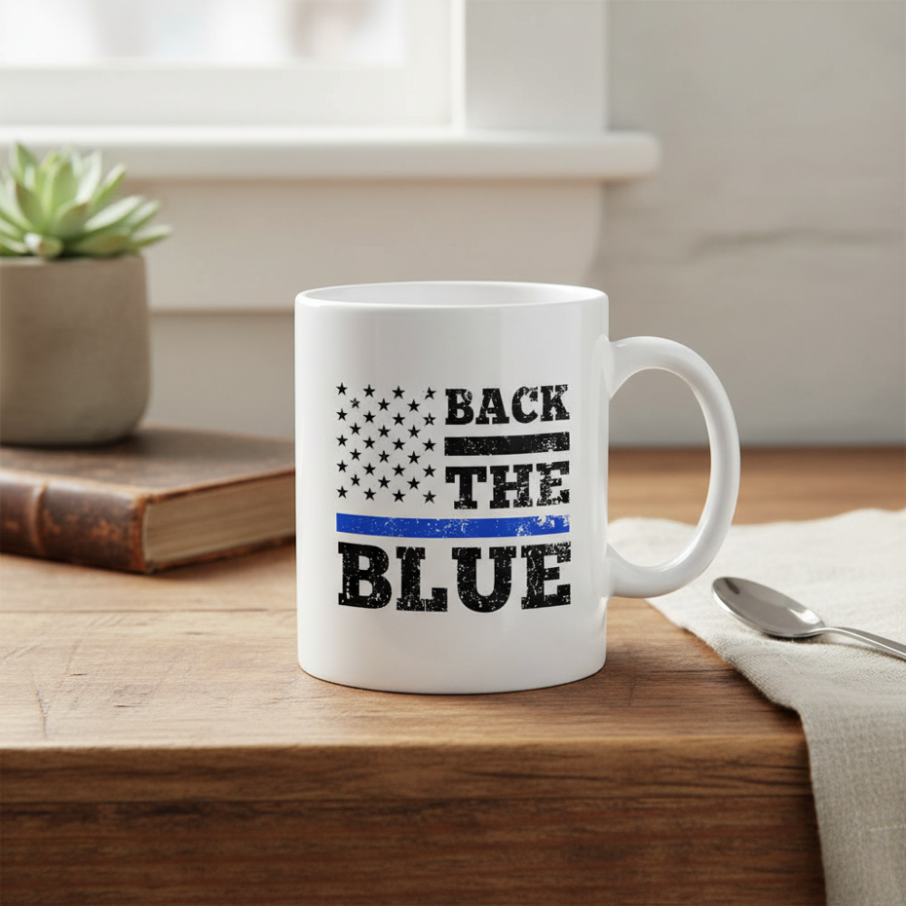 11 oz Ceramic Police Officer Appreciation Flag Coffee Mug Law Enforcement Drinkware