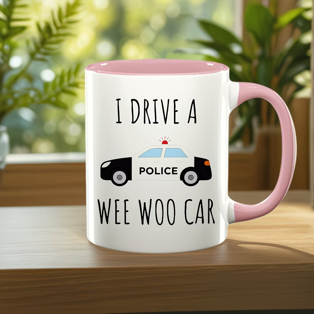 Funny Police Mug, Police Mug, Siren Car Mug