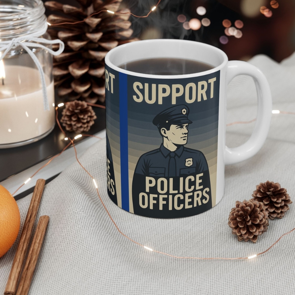 Police Officers Ceramic Mug, Law Enforcement Appreciation, Police Supporter