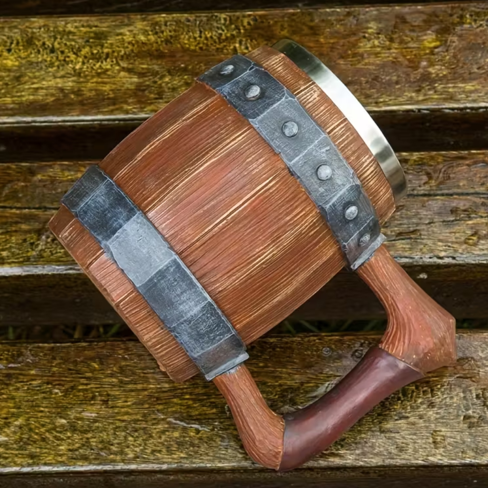 1 Piece Of Stainless Steel Barrel Shape Coffee Mug