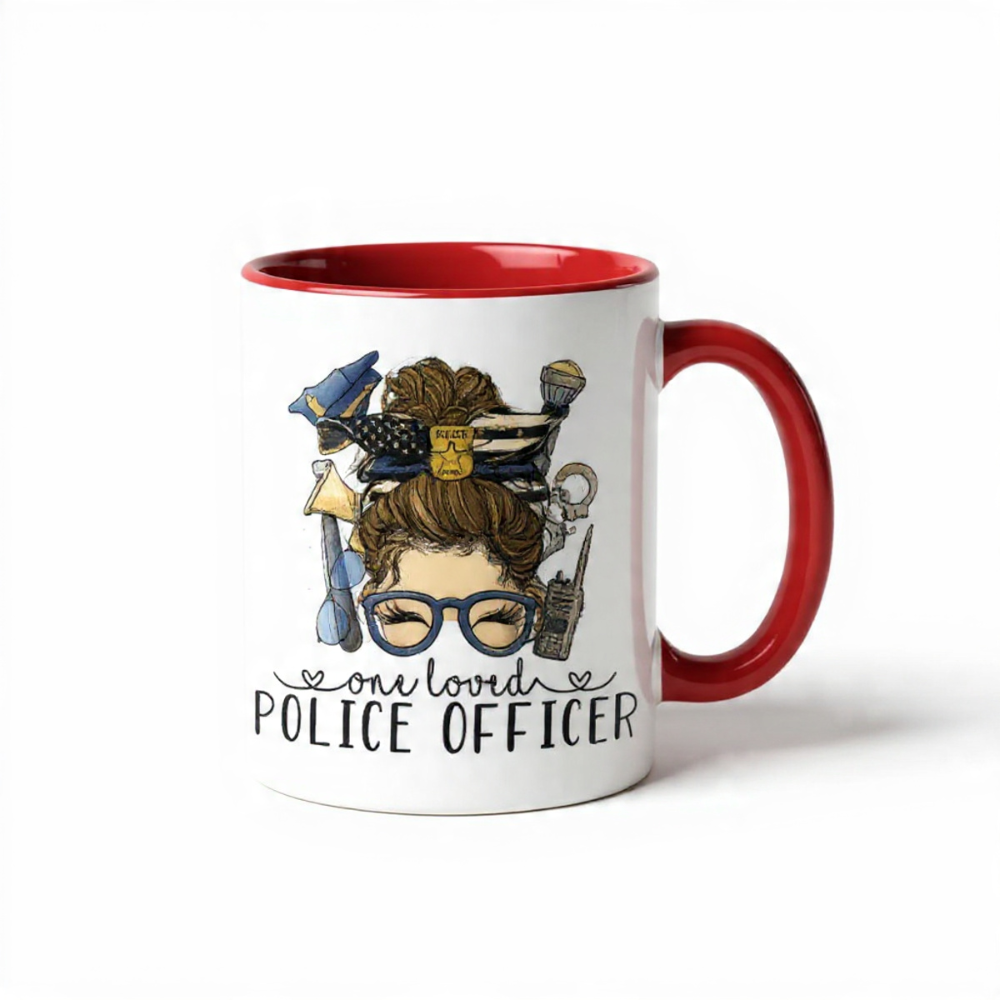 11oz Ceramic Police Officer Print Coffee Mug