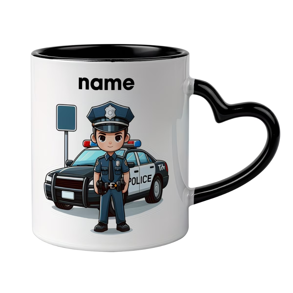 11oz Personalized Police Theme Ceramic Coffee Mug