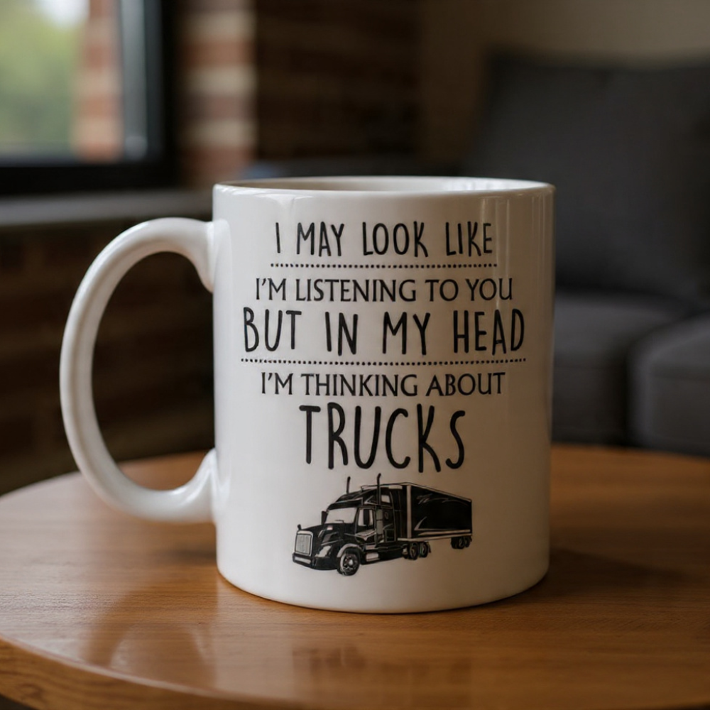 11oz Ceramic Truck Driver Coffee Mug