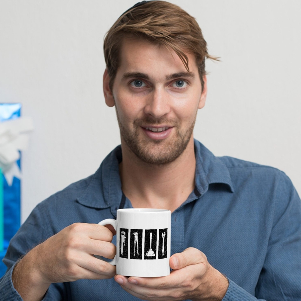 Plumber Tools Mug Men - Ceramic - Dishwasher proof