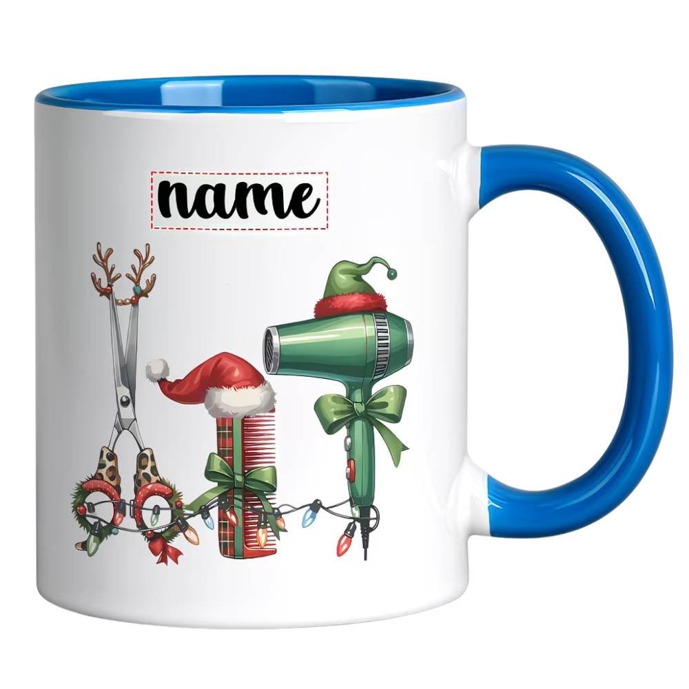 One Piece, 11-Ounce Custom Name Ceramic Mug Designed for Hairdressing, a Personalized Gift