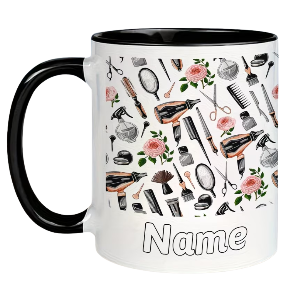 1pc Personalized Hair Dryer Design Ceramic Mug