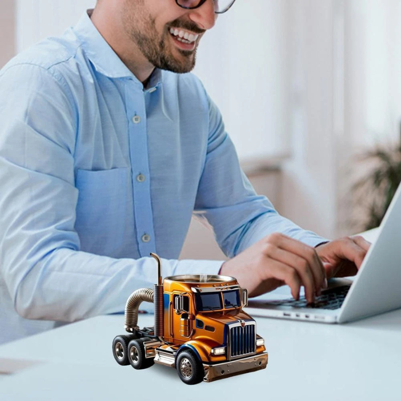 Handcrafted Truck Coffee Mug, Semi-truck Coffee Mugs for Truck Lovers