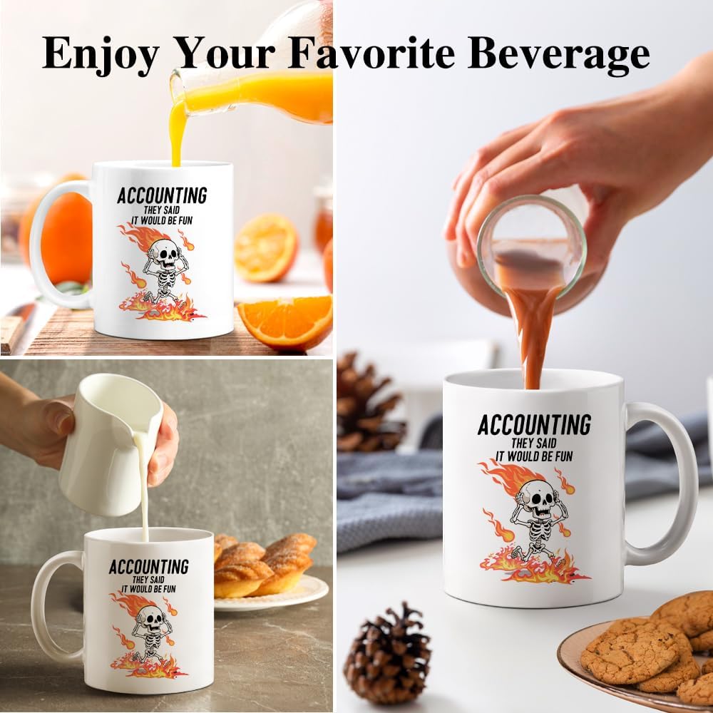 Funny Accounting Skeleton Mug They Said It Would Be Fun Coffee Cup