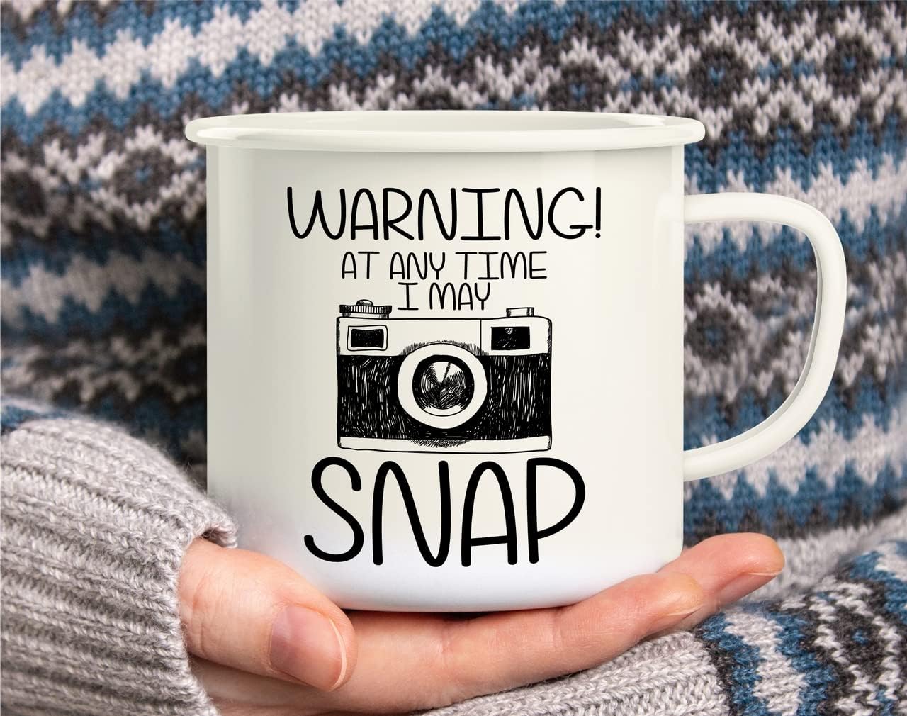 Photographer Humor Warning I May Snap Camping Coffee Mug