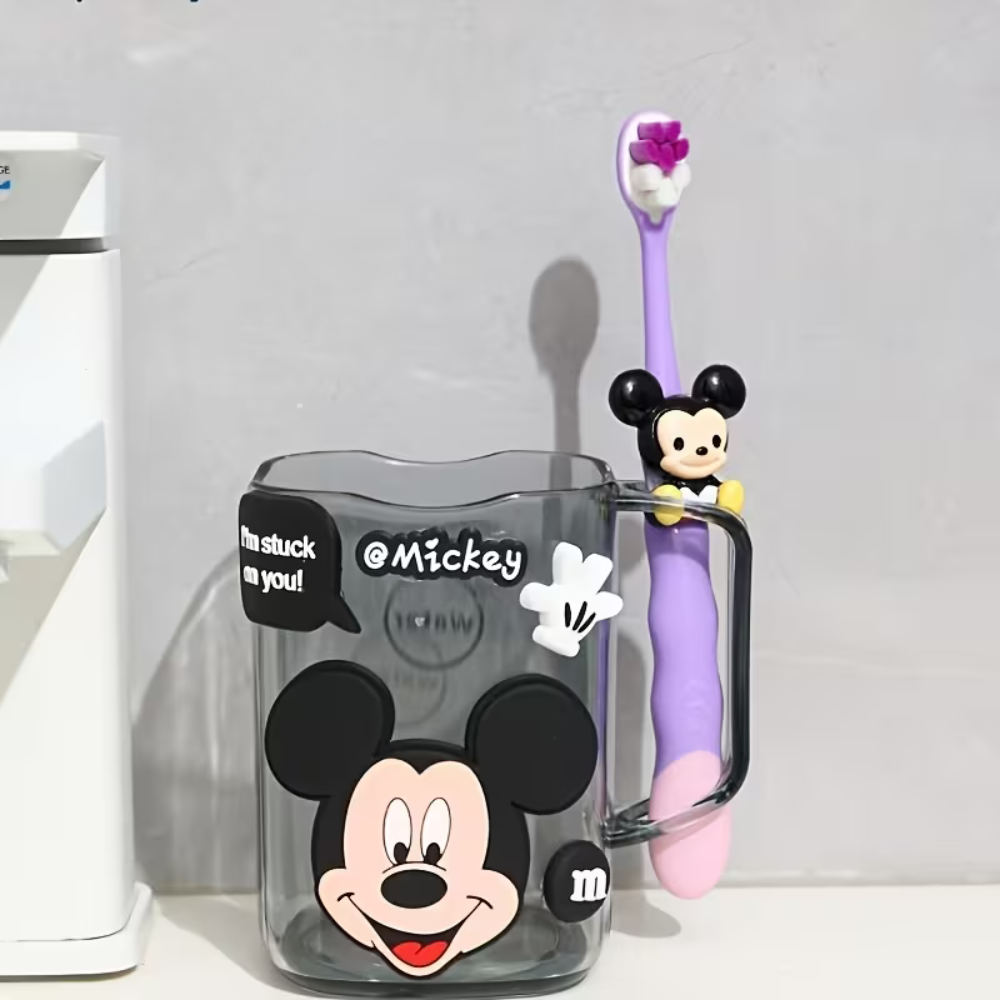 1 Piece Cartoon Mickey And Minnie Toothbrush Set With Mug 